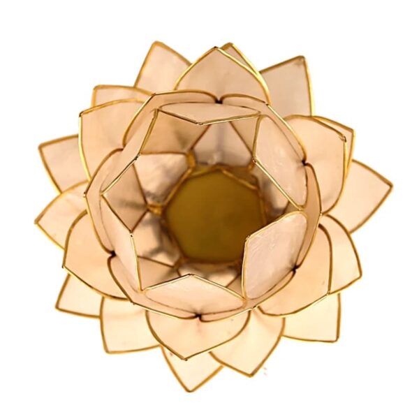 Lotus Sfeerlicht Naturel Groot – 15 × 10,5 cm Lotus Sfeerlicht Naturel Groot – 15 × 10,5 cm