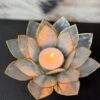 Lotus Sfeerlicht Naturel met Goudrand – 13,5 cm