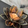 Lotus Sfeerlicht Zwart met Goudrand – 13,5 cm
