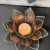 Lotus Sfeerlicht Zwart met Goudrand – 13,5 cm