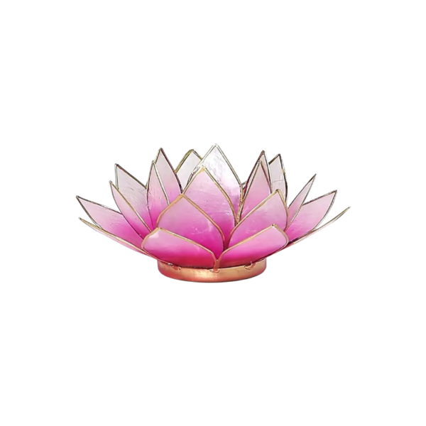 Lotus Sfeerlicht Roze_Lichtroze met Goudrand – 13,5 cm Lotus Sfeerlicht Roze/Lichtroze met Goudrand – 13,5 cm