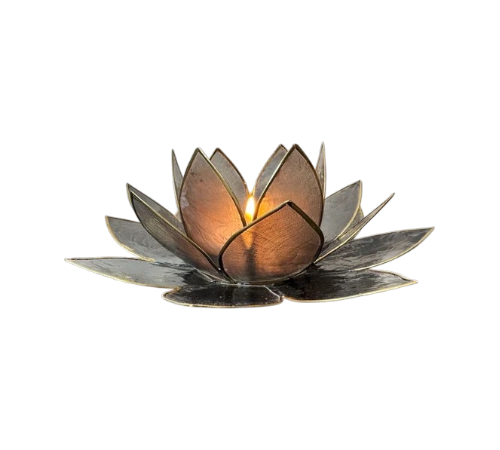 Lotus Sfeerlicht Zwart met Goudrand – 13,5 cm Lotus Sfeerlicht Zwart met Goudrand – 13,5 cm