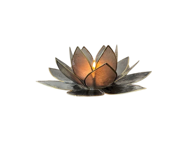 Lotus Sfeerlicht Zwart met Goudrand – 13,5 cm